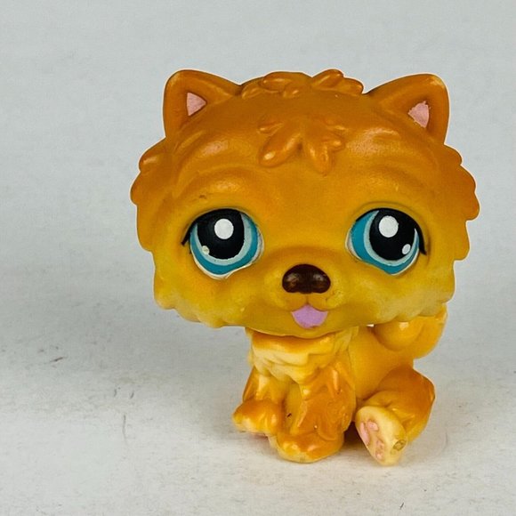Littlest Pet Shop LPS Orange Brown Chow Chow Puppy Dog Pretend Play Toy 2005 - Picture 3 of 9